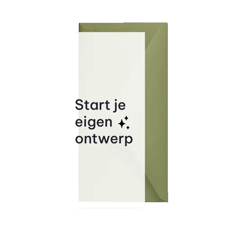 Geboortekaartje zelf maken kalkpapier | langwerpig enkel