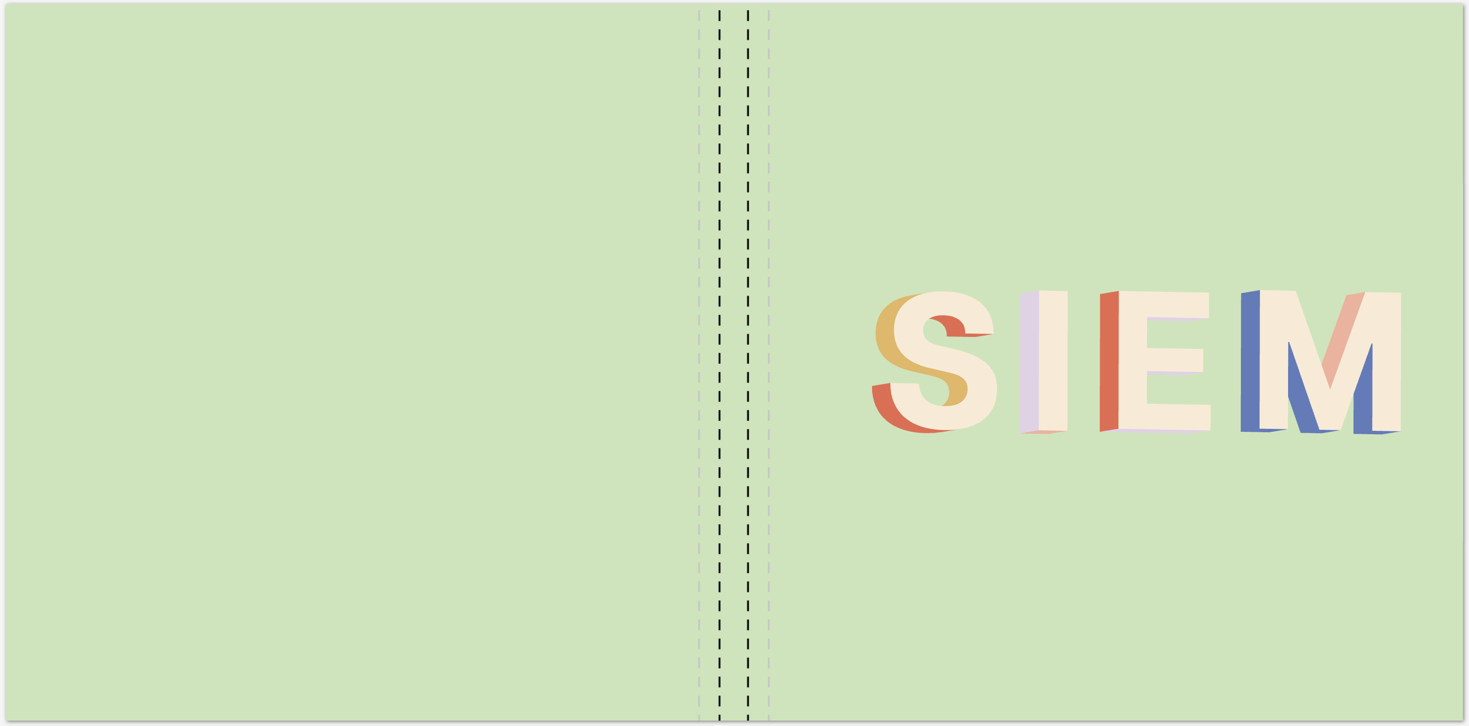 Kraambezoekboek blokletters lichtgroen Siem