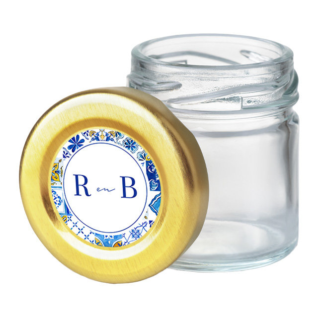 Luxe ronde sticker met mediterraans tegeltjes patroon - 20 stuks