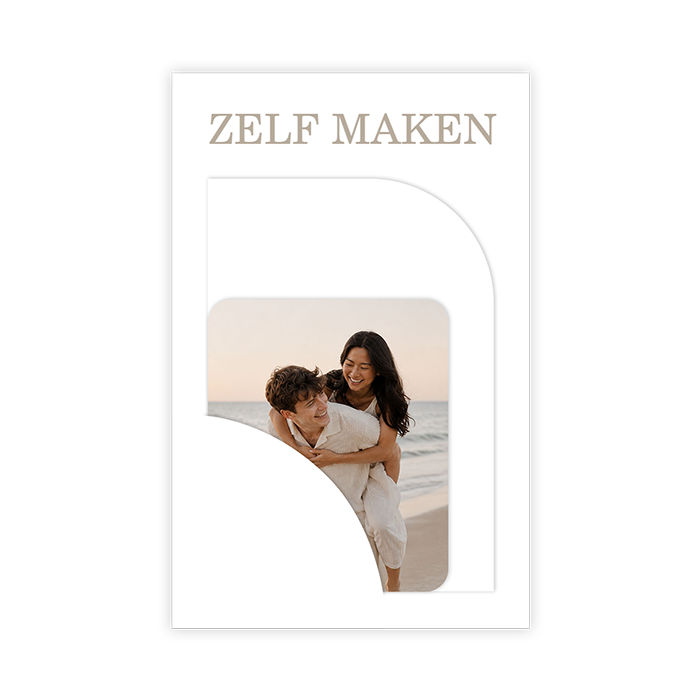Trouwkaart zelf maken - met foto - insteekkaartjes 
