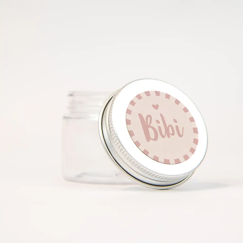 Hippe sluitsticker met blokjes rand en naam - per vel