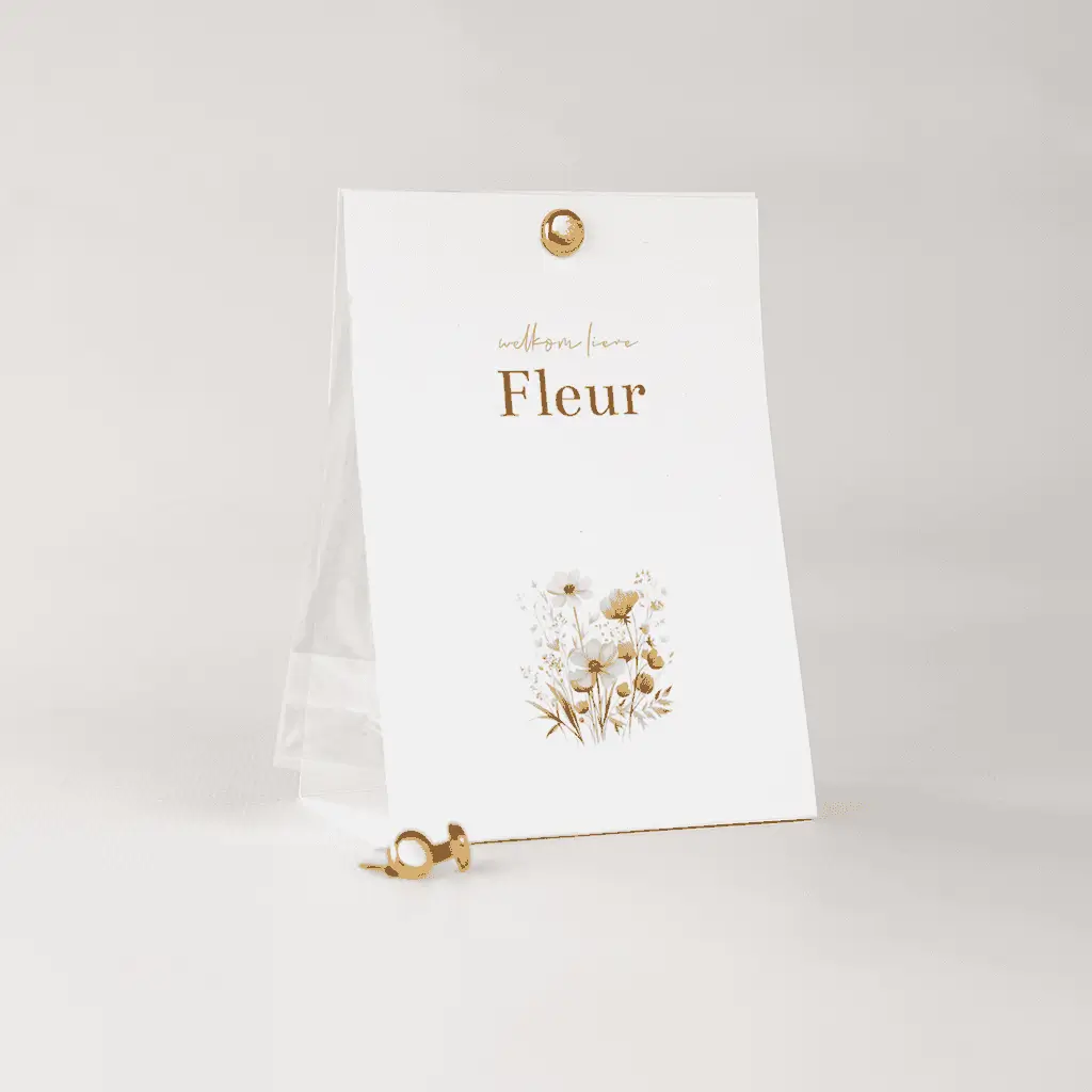 Doopsuiker snoepzakje met romantische bloemen