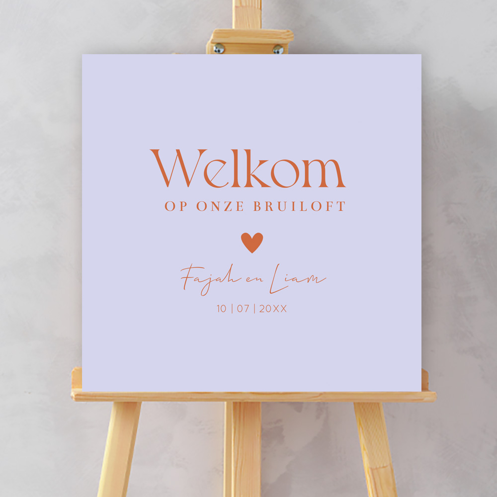 Bruiloftsbord lila paars vierkant