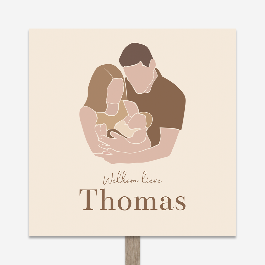 Tuinbord Gezin Illustratie baby