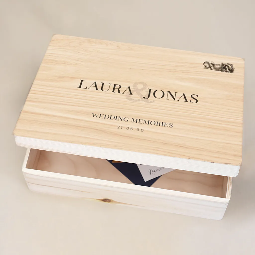 Erinnerungskiste Hochzeit mit Briefstempel