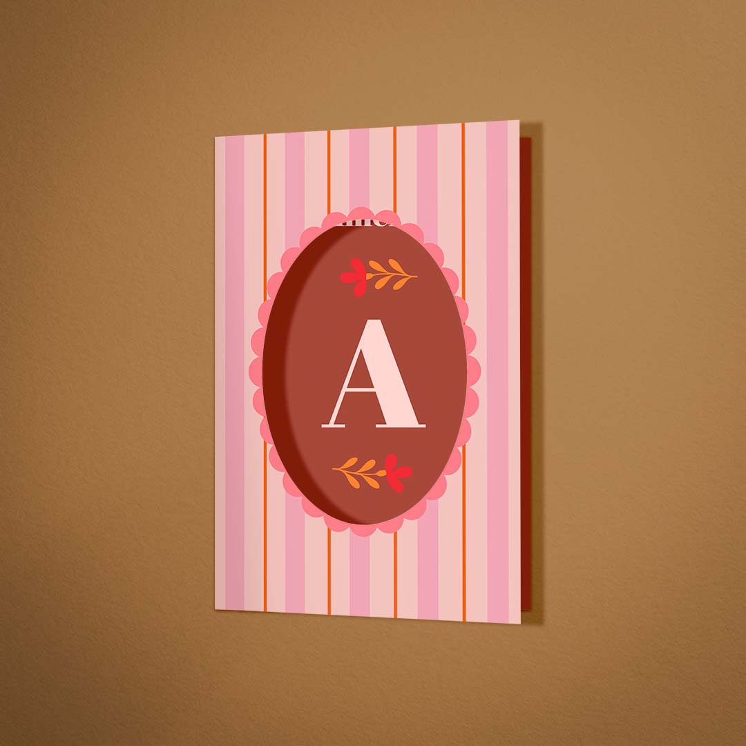 Geboortekaartje voor een meisje met doorkijkje in initiaal