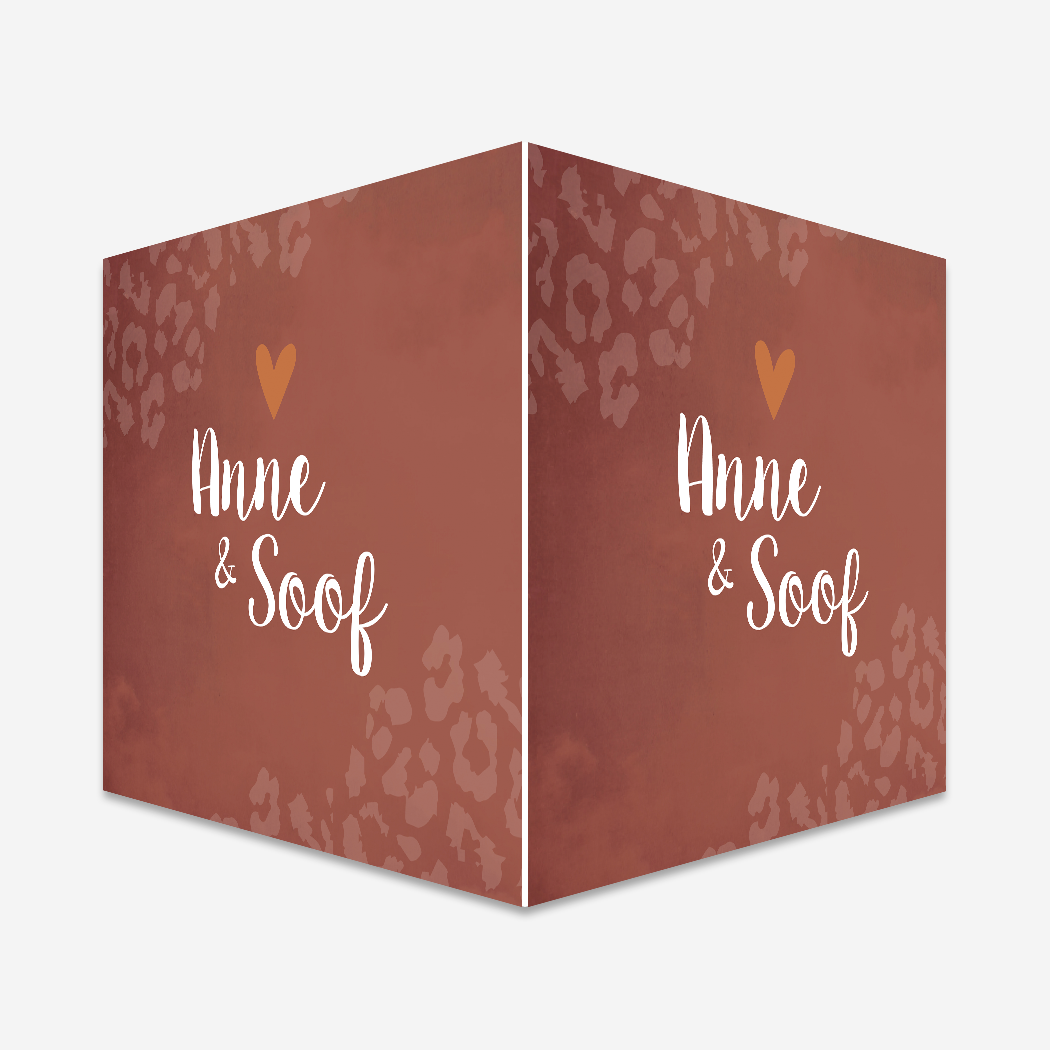 Raambord Geboorte Tweeling Panterprint Bordeaux