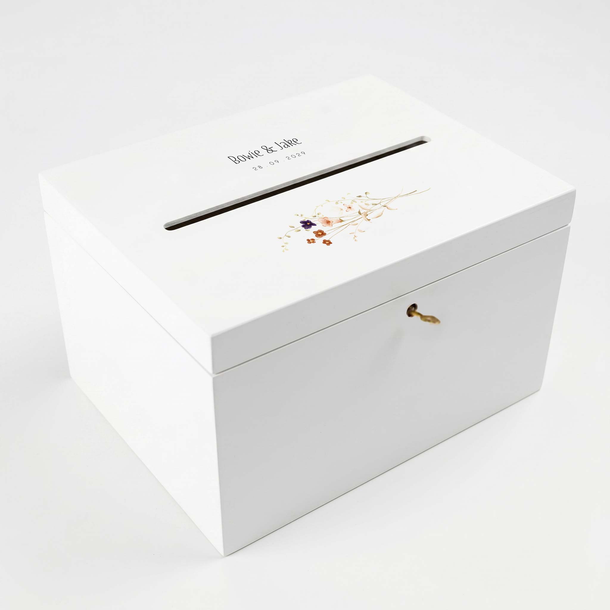 Enveloppendoos bruiloft bloemen boeket