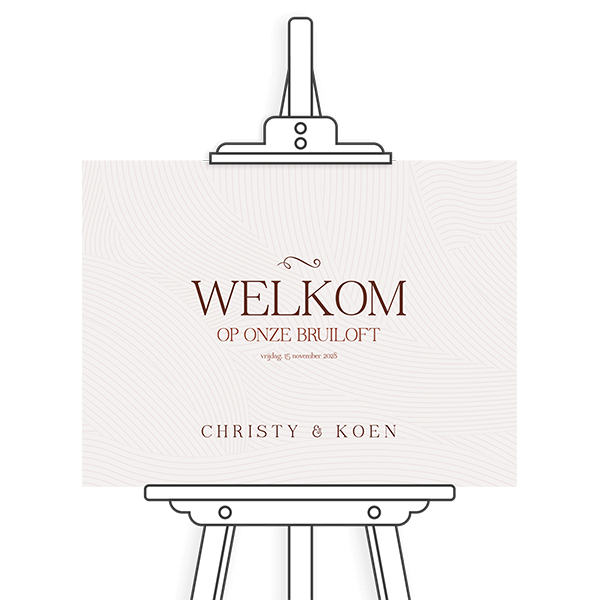 Origineel welkomstbord met mooie print