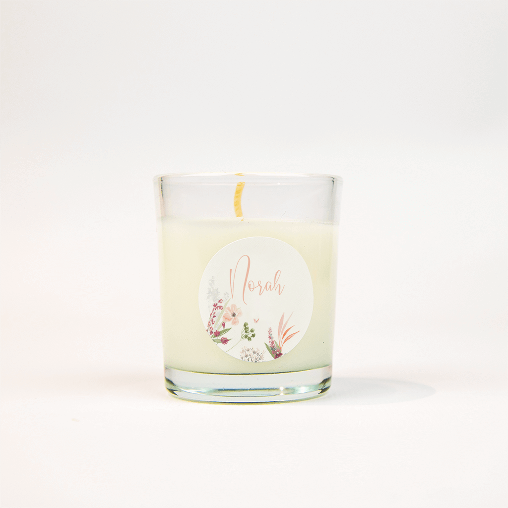 Vrolijke sticker met bloemen van watercolour - vel van 25 stickers