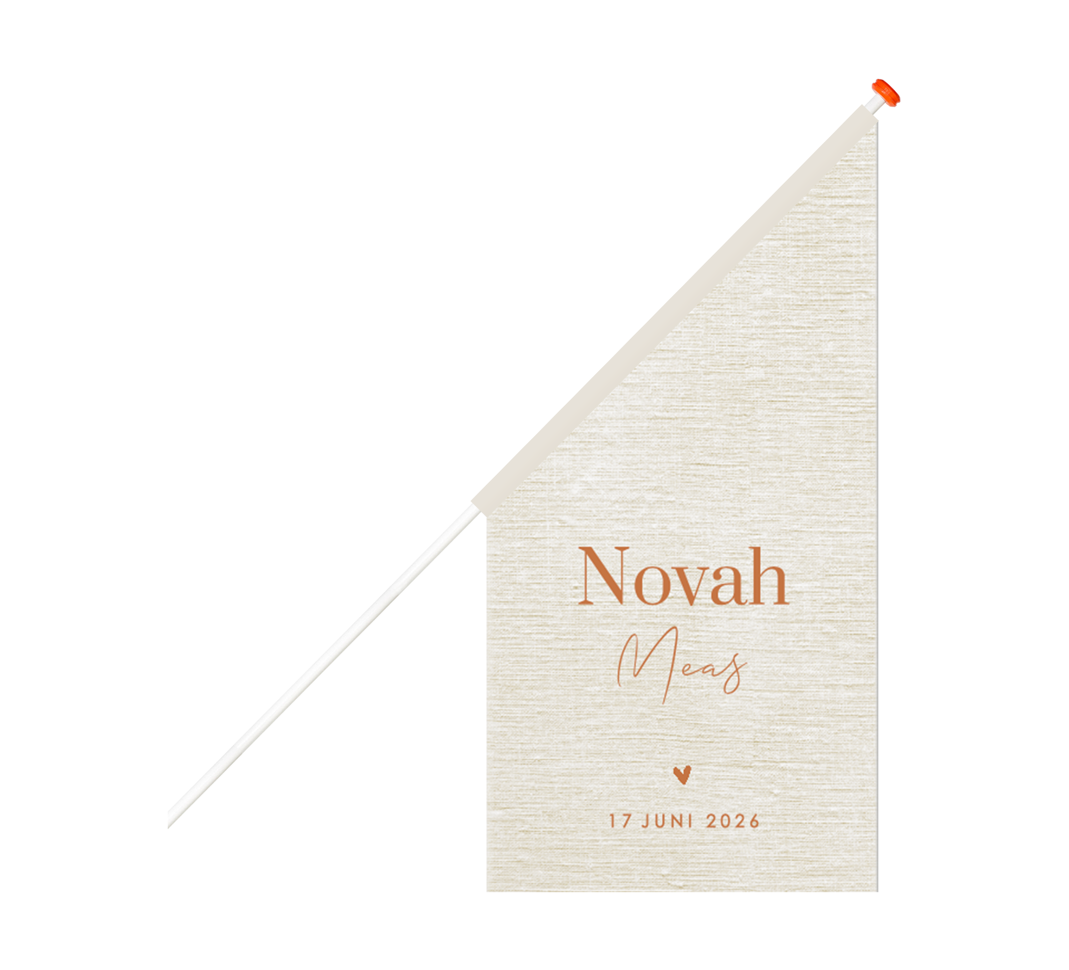 Geboortevlag stijlvol met linnenlook