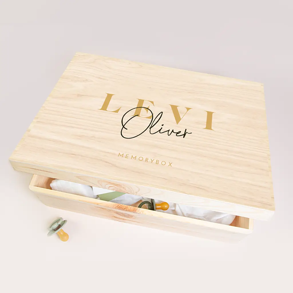 Memorybox baby met stoere naam