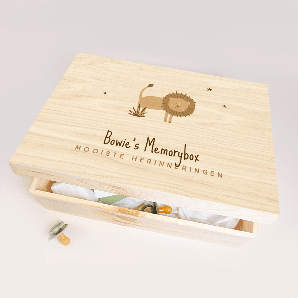 Memorybox met leeuwtje uit dieren parade
