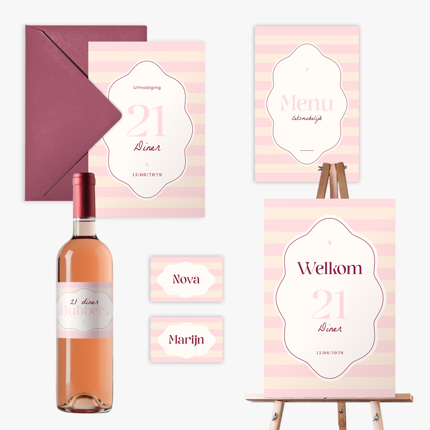 doorlink 21 diner set pretty in pink