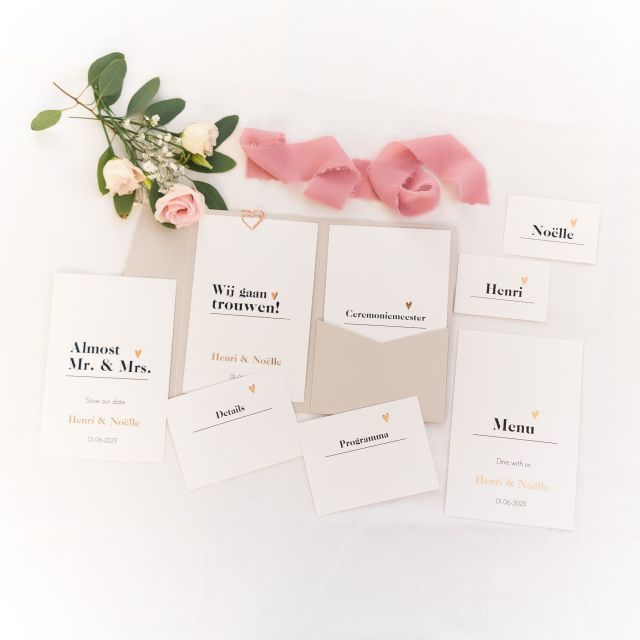 trouw huisstijl zwart wit rosefolie foto