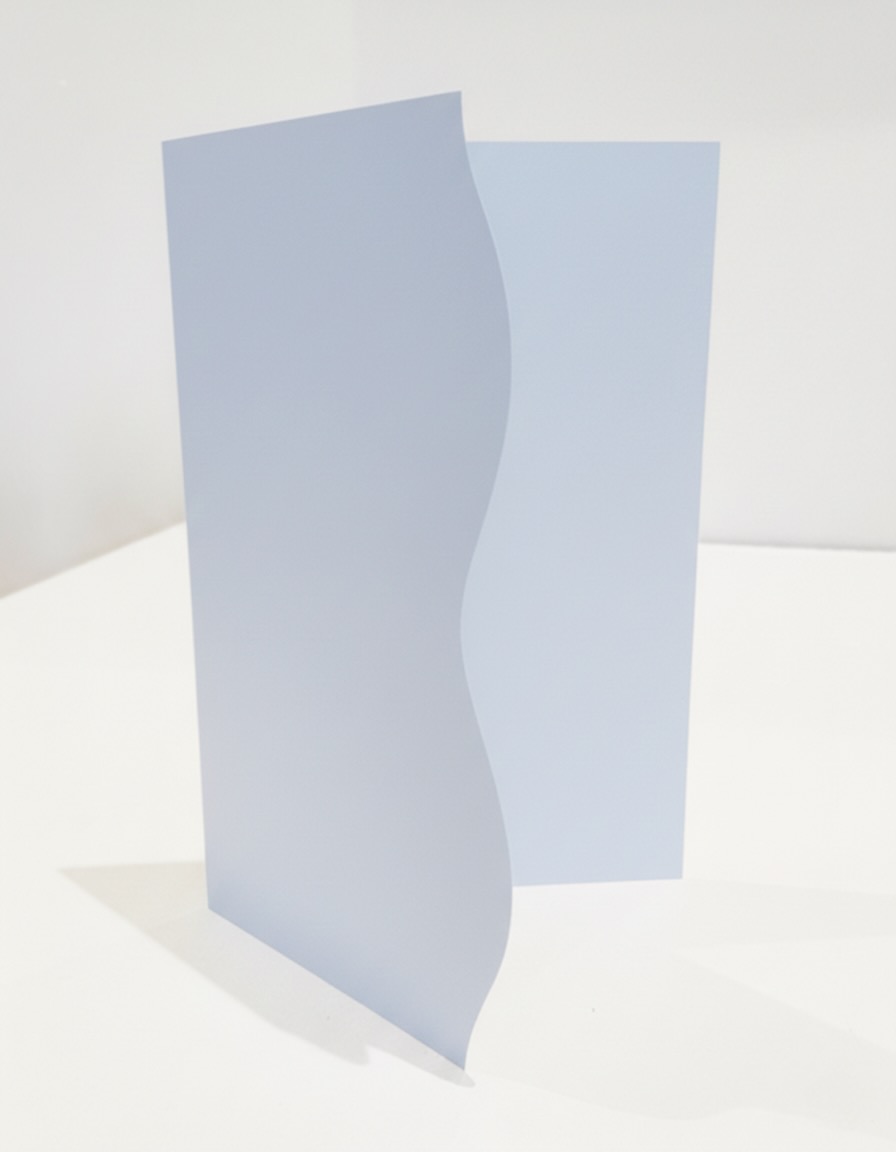 Staand geboortekaartje met golfrand zelf maken