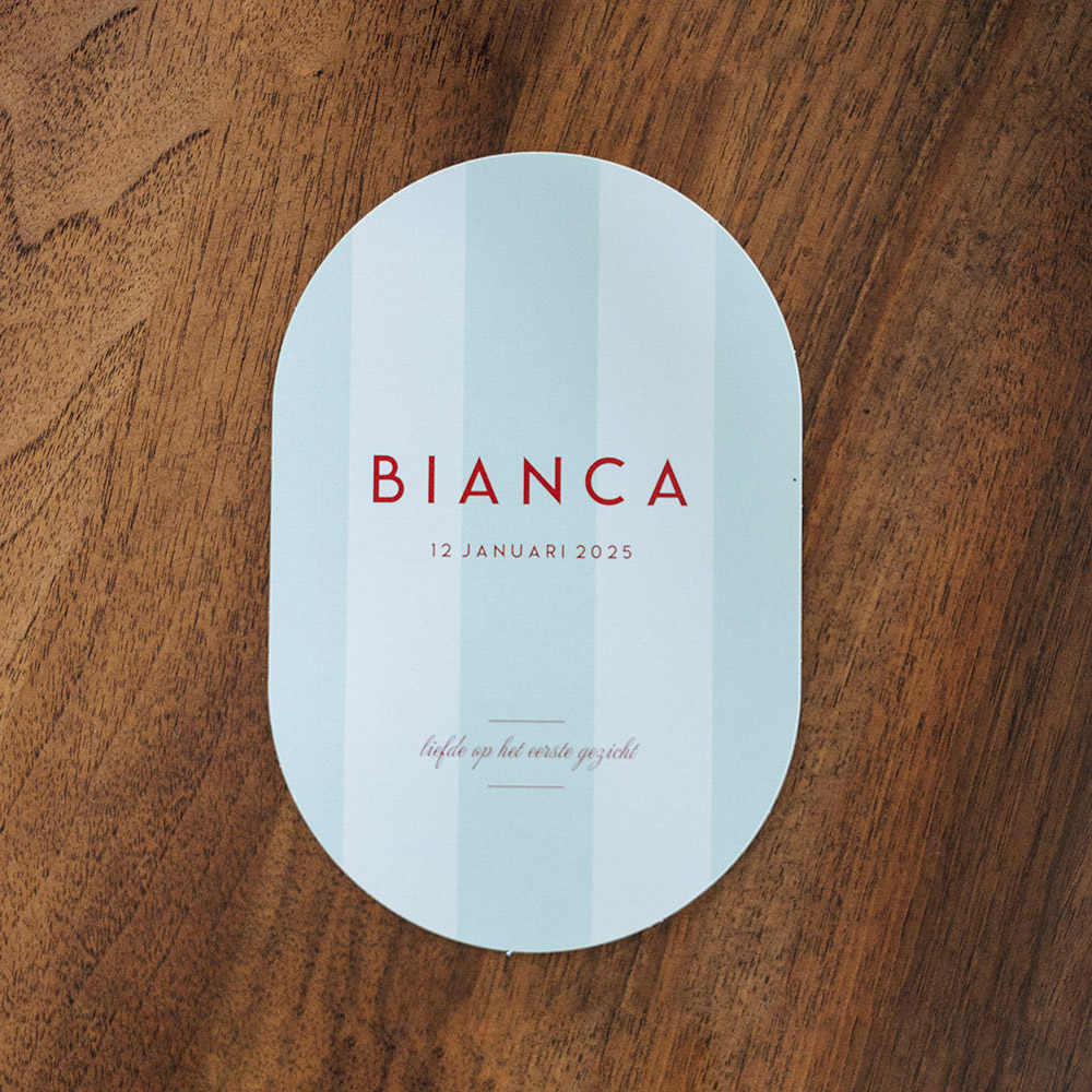 Geboorte stripe rood