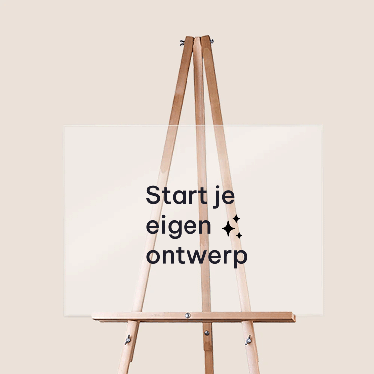 Welkomstbord feest acryl zelf maken liggend