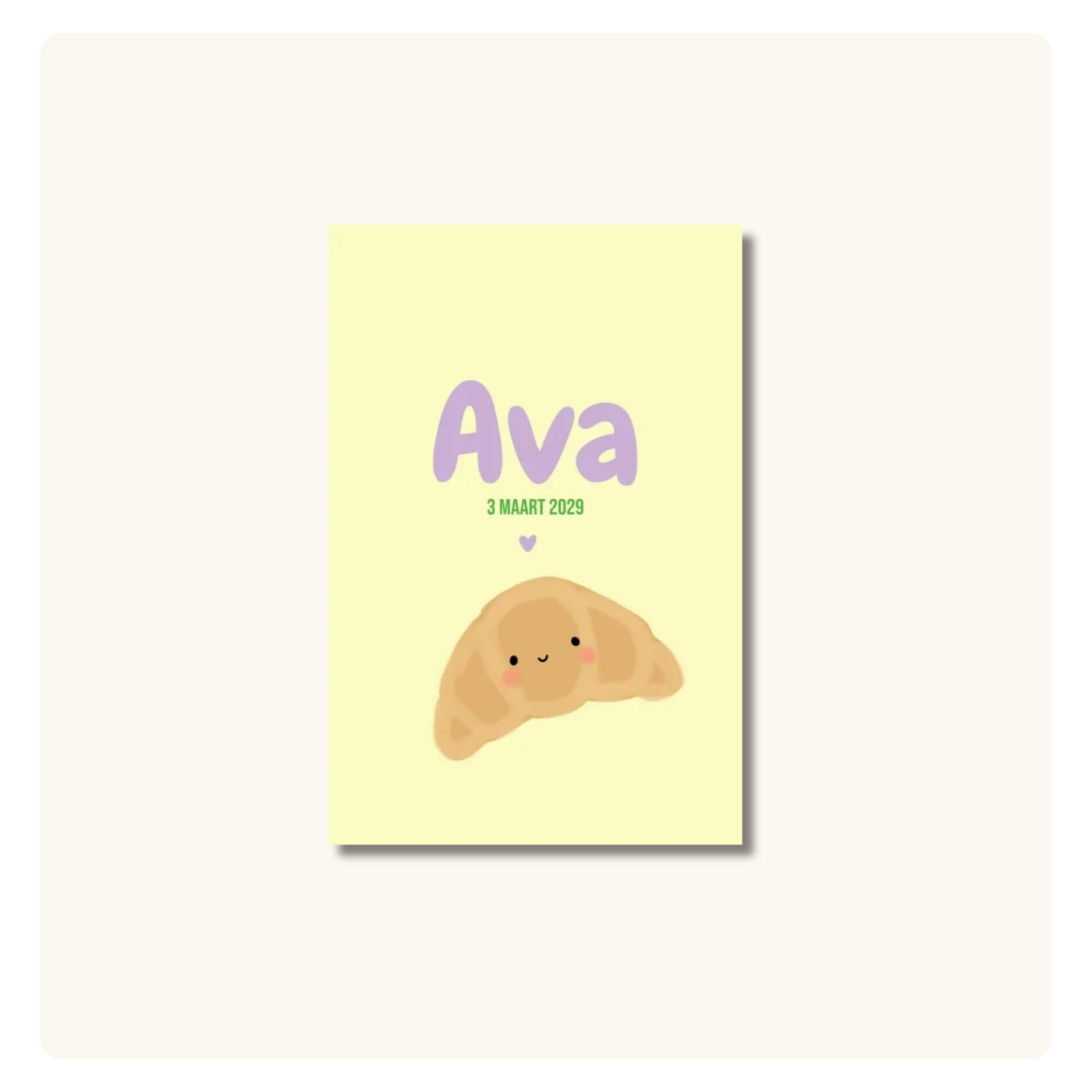 Croissant | Geboortekaart