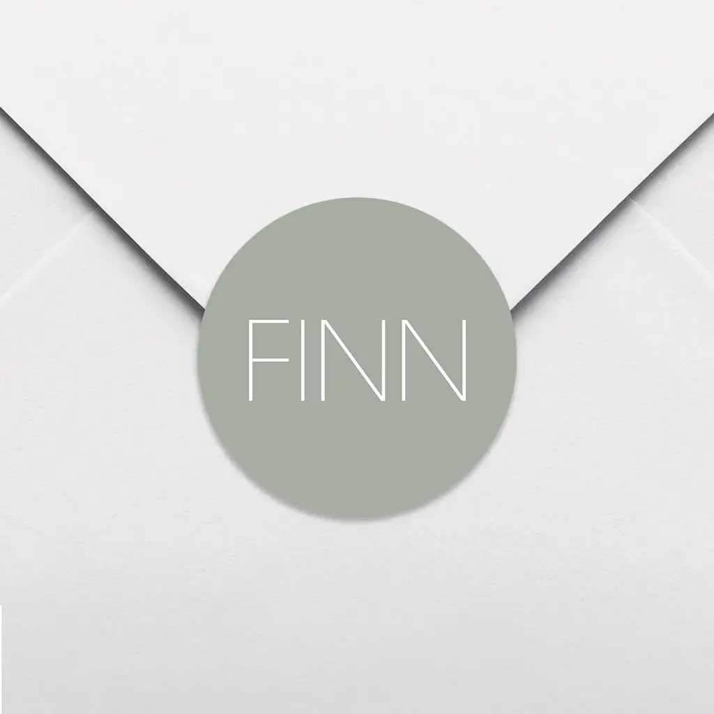 Sluitzegel minimalistisch olijfgroen - per 25 stuks