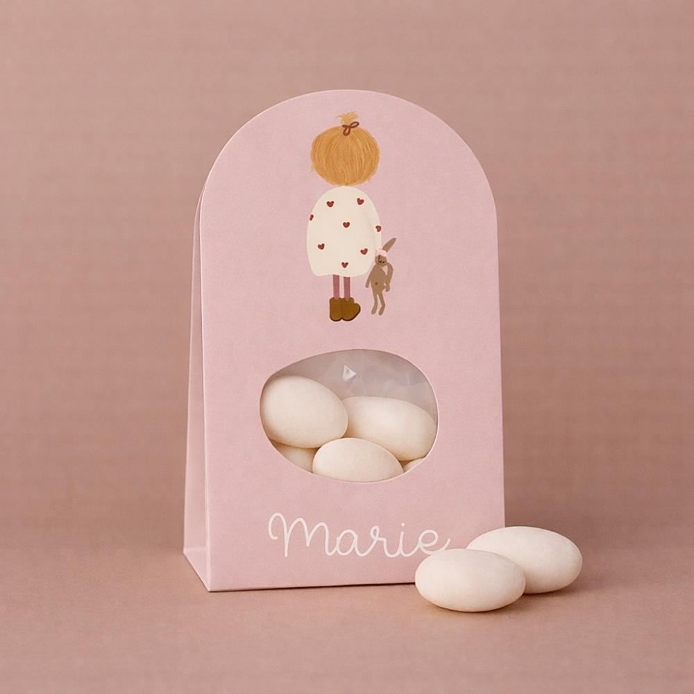 Doopsuiker wikkel meisje blond knuffel konijn