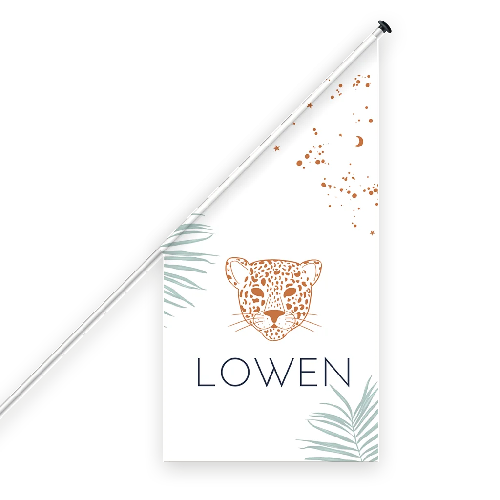 Geboortevlag jungle met panter