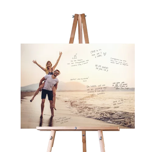 Panneau mariage livre d'or avec grand photo