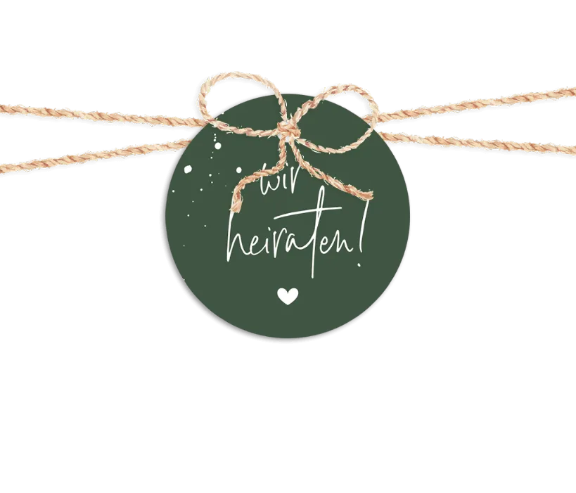 Anhänger grün rund - 16 Stück