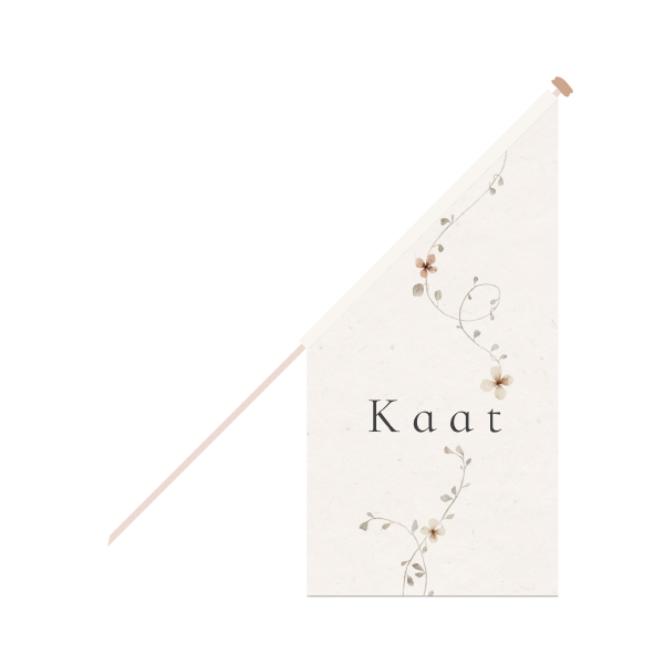 Geboortevlag meisje met bloemen