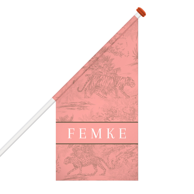 Geboortevlag Eshther Vedder Pink Jungle