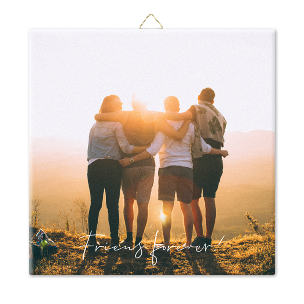 Keramiek tegeltje 'friends forever!'