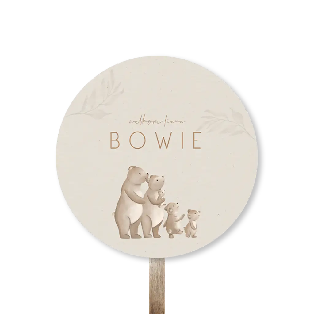 Tuinbord met beren familie