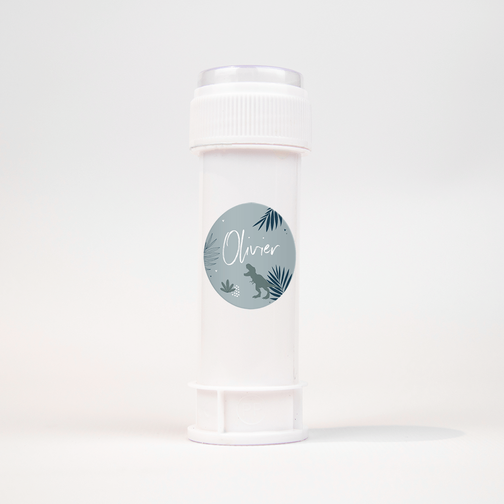 Sticker met dinosaurus en bladeren - vel van 25 stickers