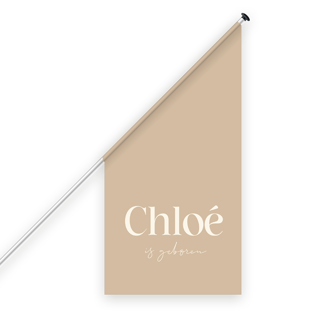 Geboortevlag neutraal in beige tinten