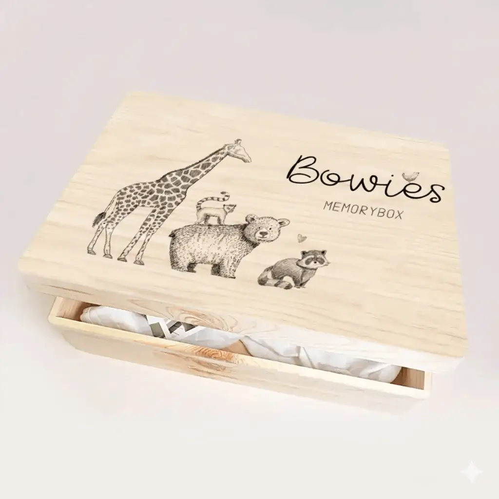 Memorybox met getekende dieren