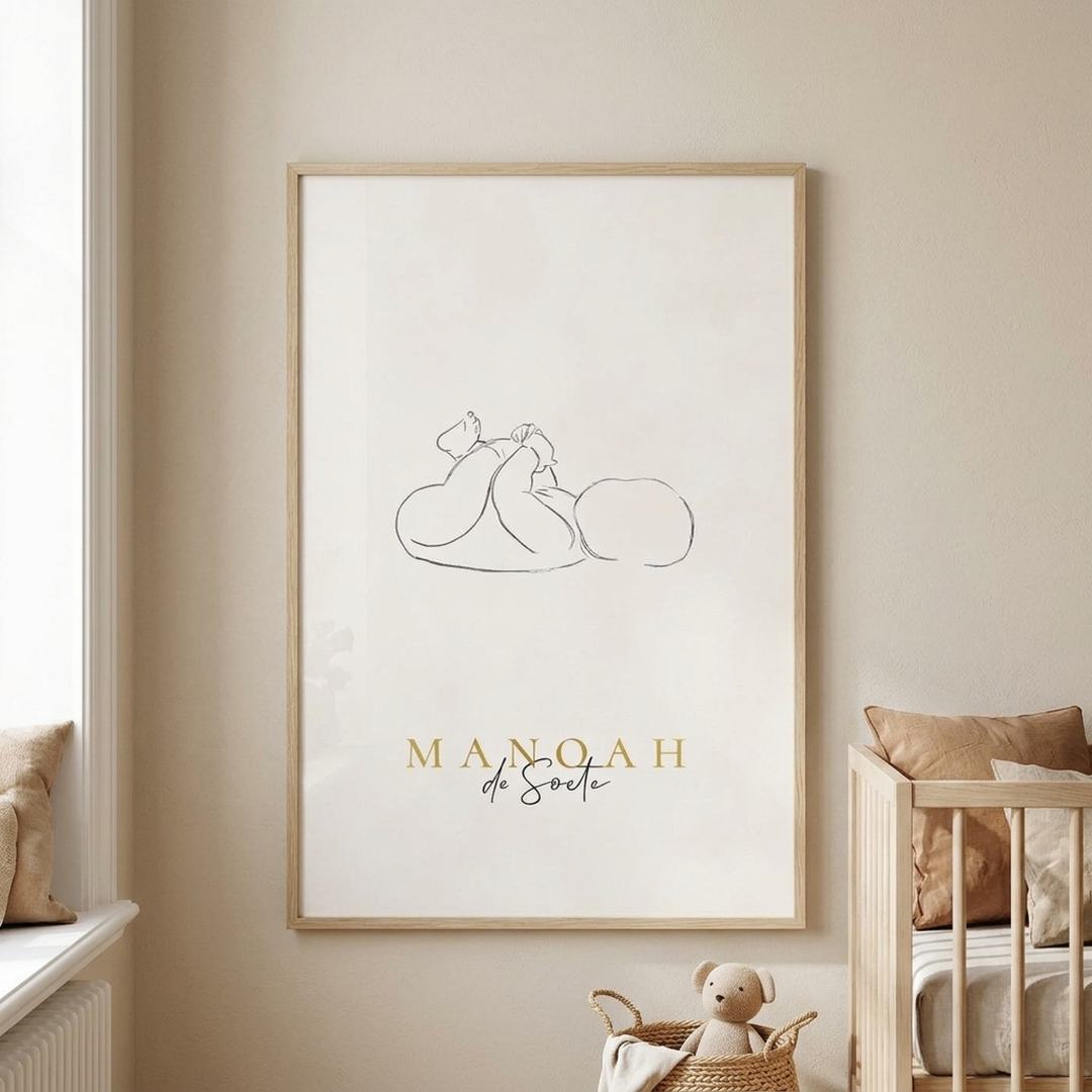 Poster schets illustratie baby