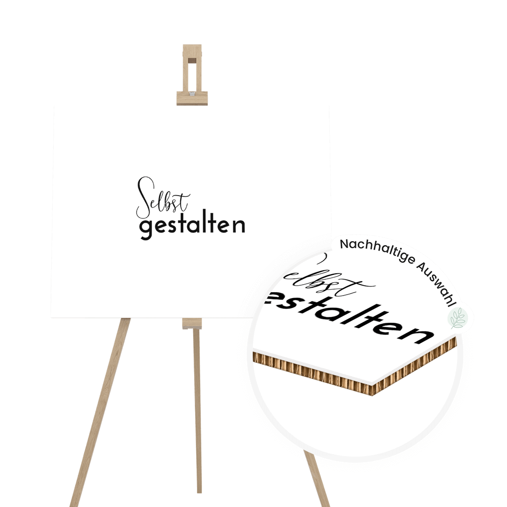 Willkommensschild Karton 60x40 Hochzeitstag