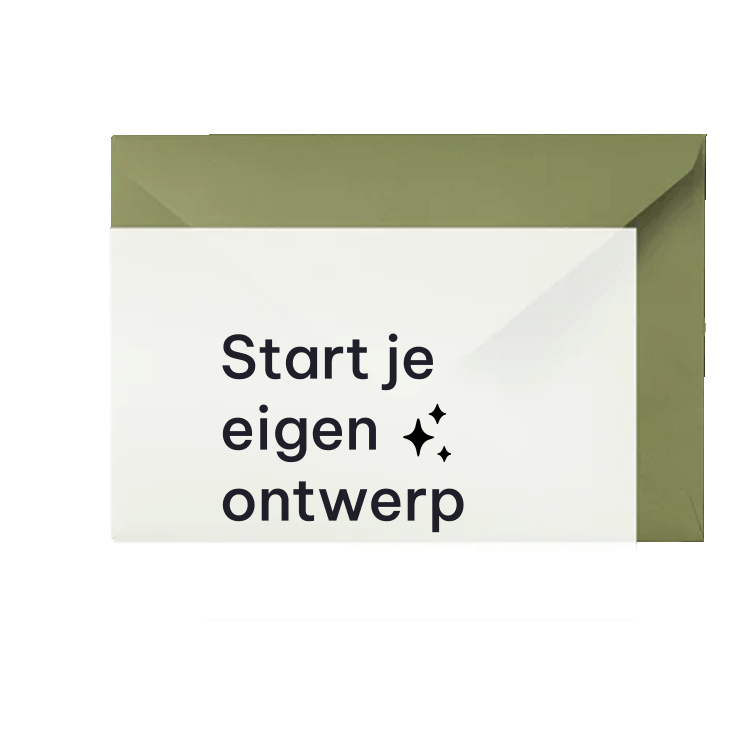 Geboortekaartje zelf maken kalkpapier | liggend enkel