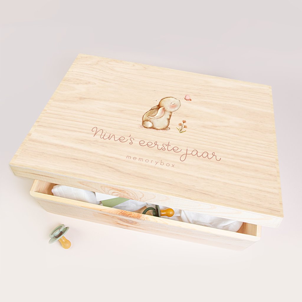 Memorybox met lief konijntje