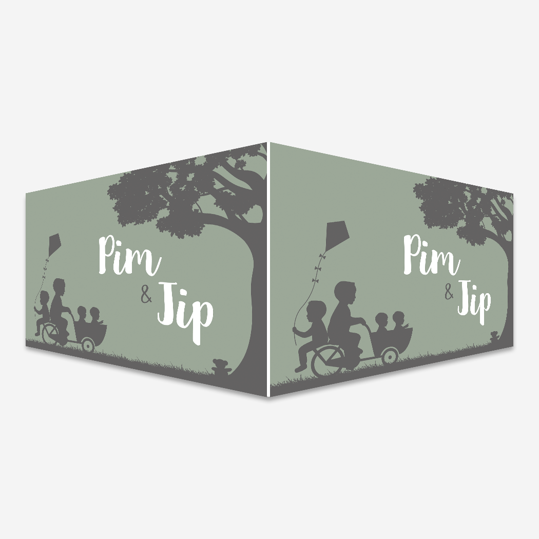 Raambord Geboortebord Tweeling Bakfiets Vlieger