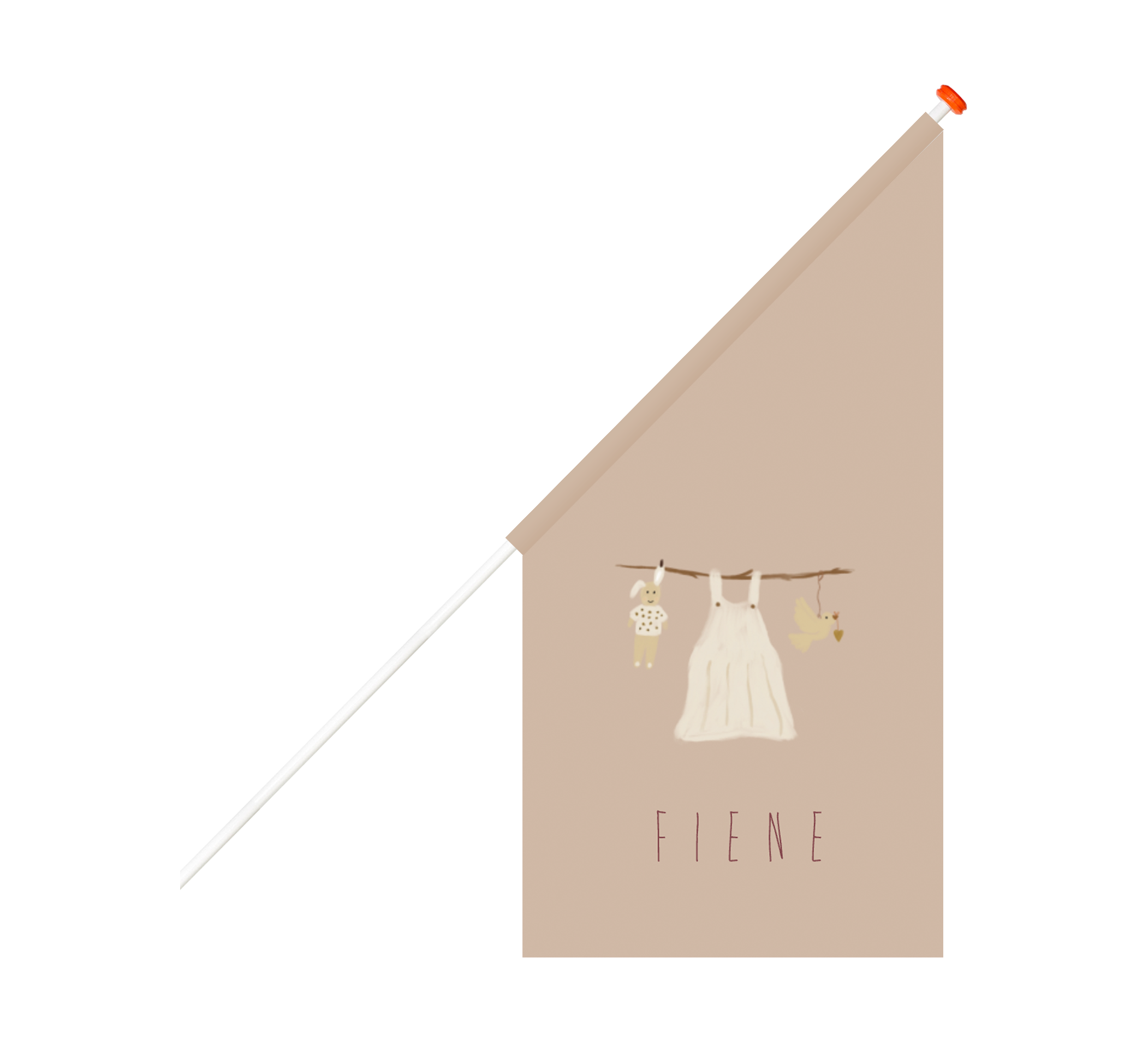 Geboortevlag meisje met waslijn