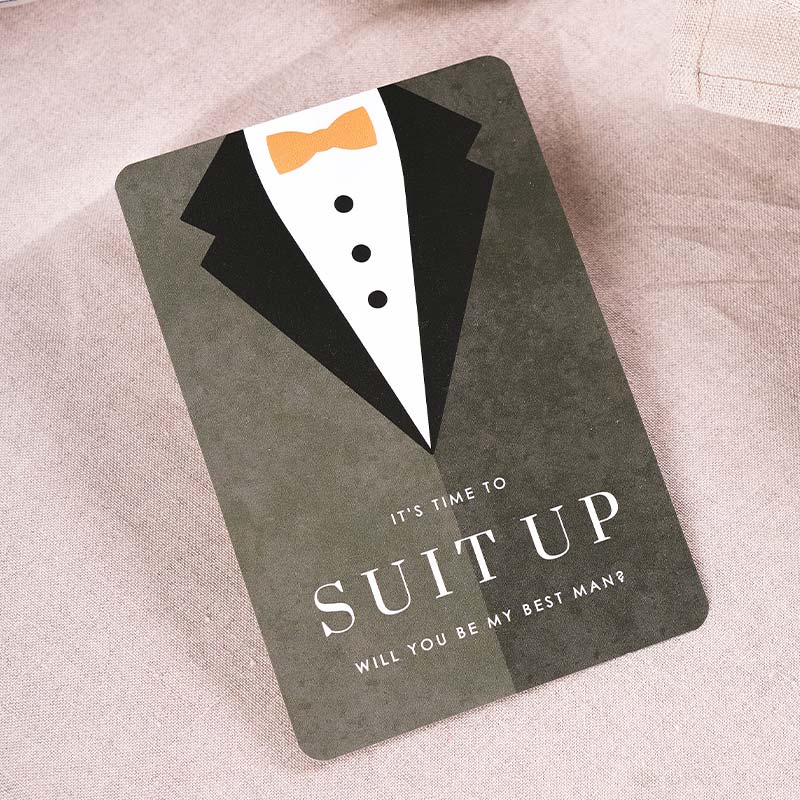 Chic en stijlvol getuige kaartje met smoking