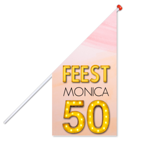 Vlag feest roze sarah 50ste verjaardag vrouw