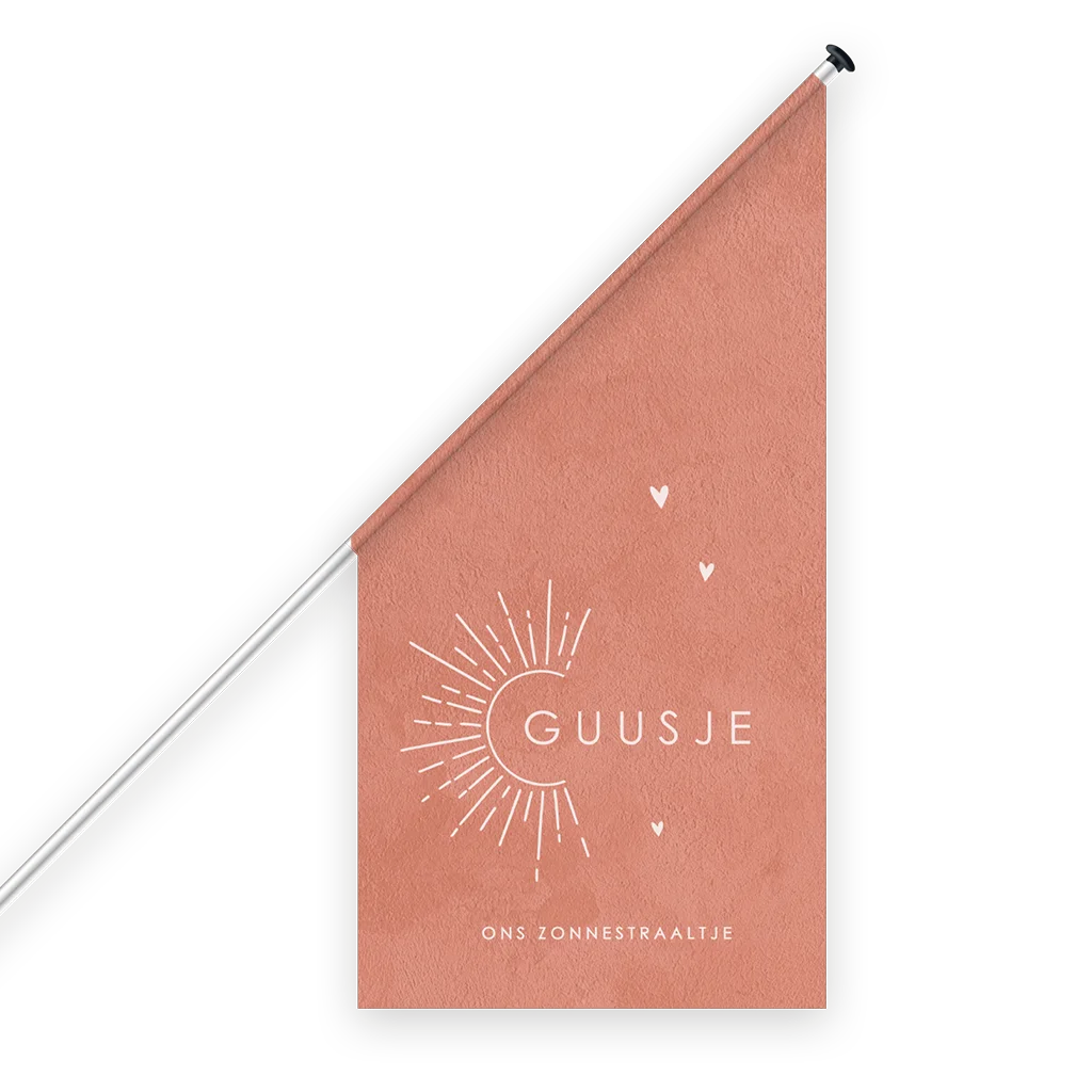 Geboortevlag met stralend zonnetje