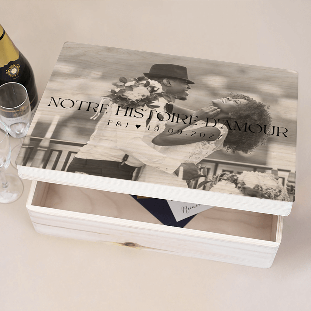 Boîte à souvenirs originale avec photo