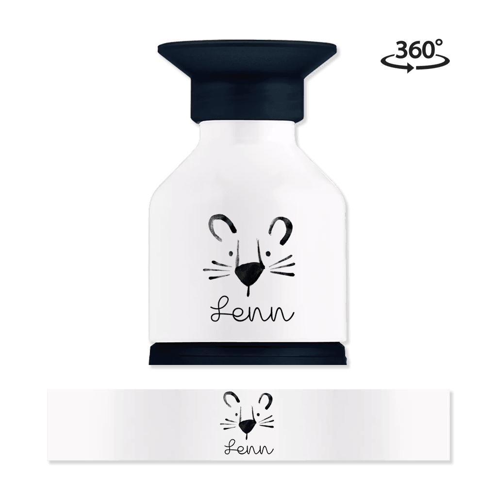 Dopper drinkfles met lijntekening tijger en naam