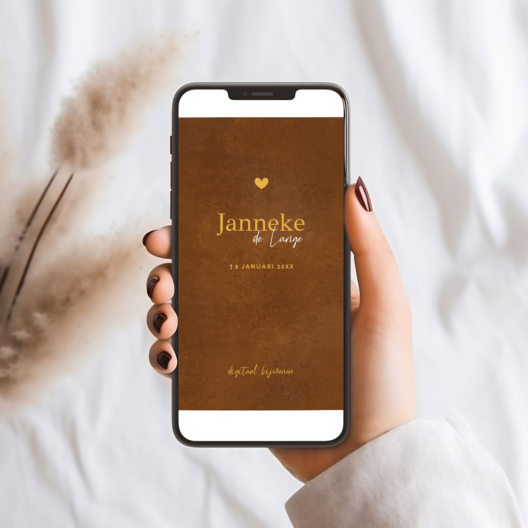 Digitale uitnodiging voor het afscheid, modern en persoonlijk