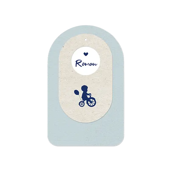 Een tof 2 delig geboortekaartje zoontje met silhouet 