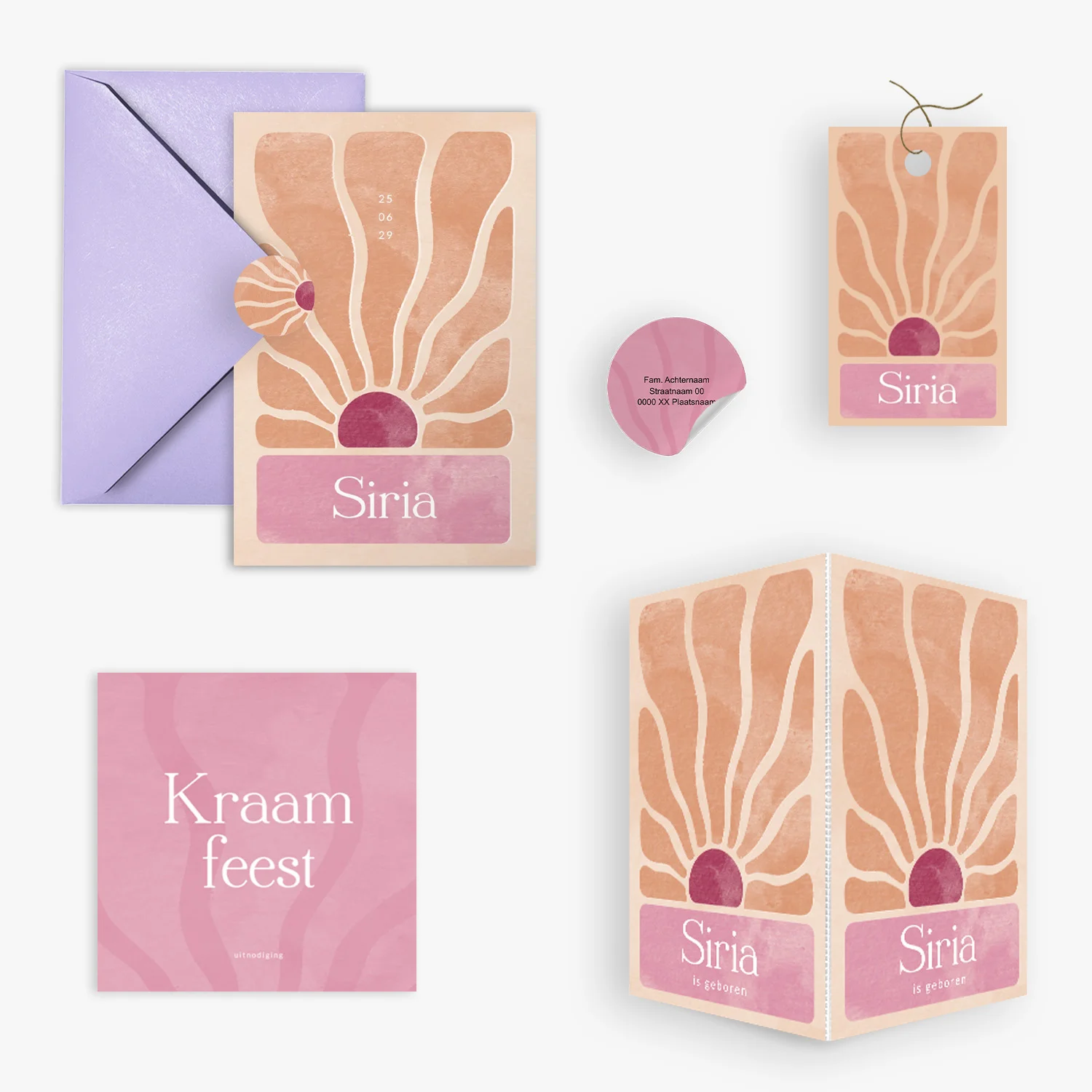 doorlink geboortekaartjes set sunbeam story