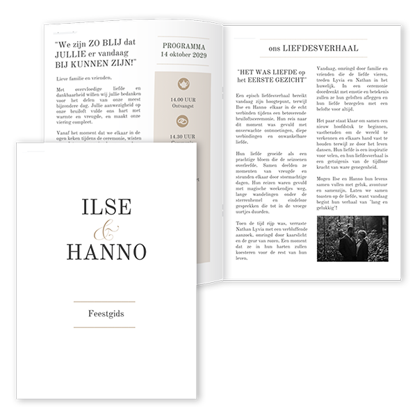 Feestgids boekje bruiloft